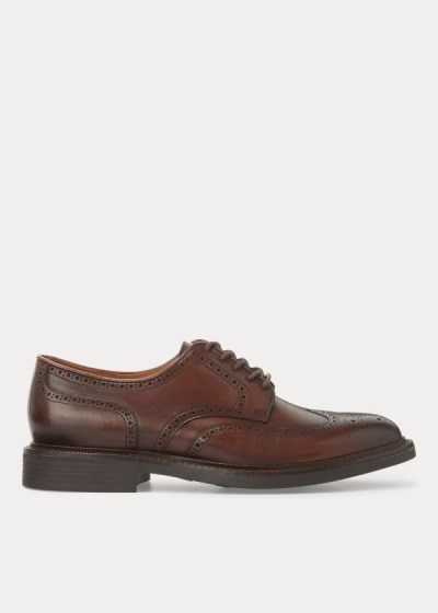 Men's Polo Ralph Lauren Asher Leather Wingtip Shoes | 539216NSE